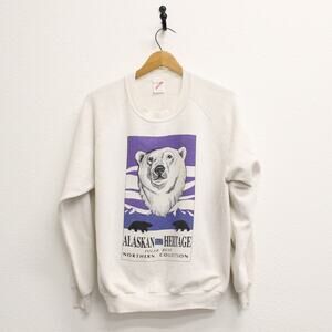 Vintage Alaskan Heritage Polar Bear Sweatshirt XL